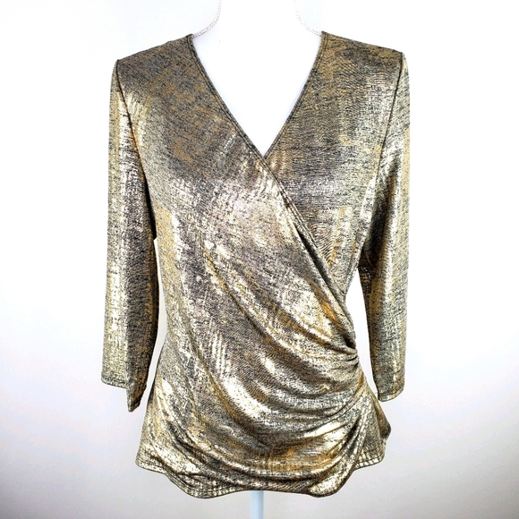 CB Established 1962 Large gold blouse